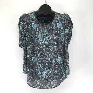 Torrid Harper Georgette V-Neck Ruched Sleeve Blouse Women's Size 10 / Medium